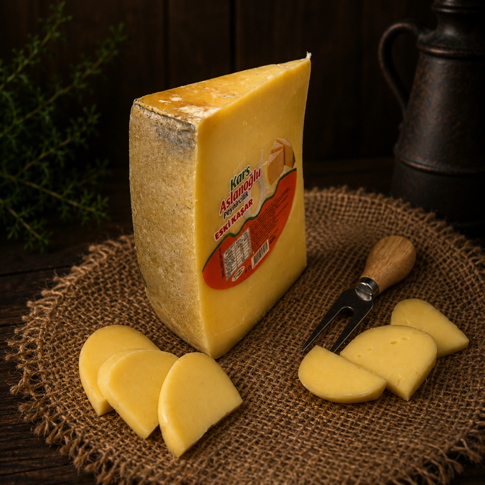KARS ESKİ KAŞAR PEYNİRİ 2 YILLIK ŞİRDEN MAYALI 500 - 600 gr