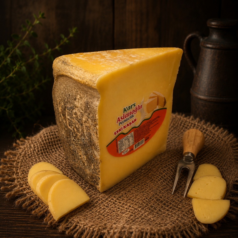 KARS ESKİ KAŞAR PEYNİRİ 2 YILLIK ŞİRDEN MAYALI 1 KG