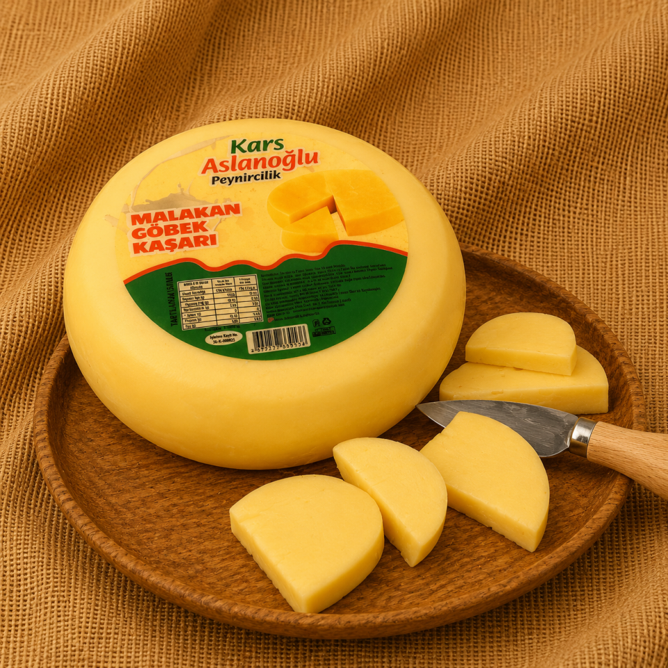 KARS MALAKAN GÖBEK KAŞAR PEYNİRİ ŞİRDEN MAYALI 1 KG