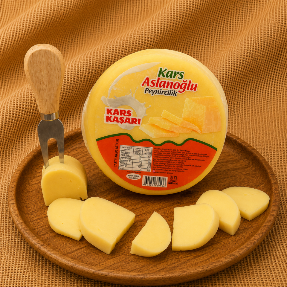 KARS TAZE KAŞAR PEYNİRİ ŞİRDEN MAYALI 500 gr