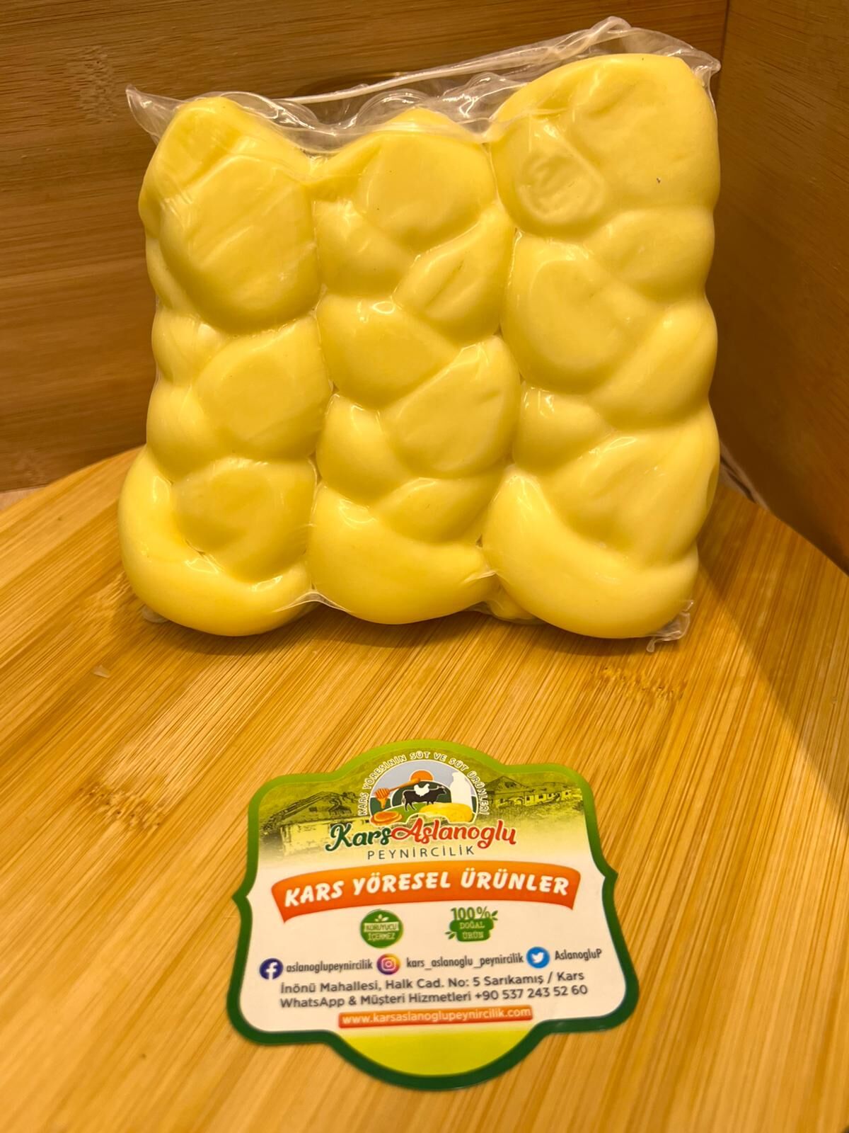 KARS YAĞLI ÖRGÜ  PEYNİRİ ŞİRDEN MAYALI 500 gr