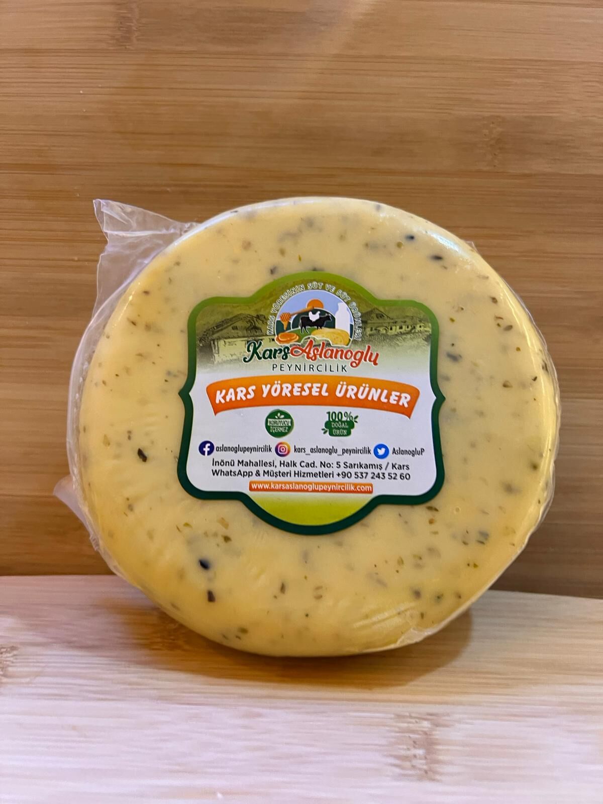 ŞİRDEN MAYALI DAĞ KEKİKLİ KAŞAR PEYNİRİ 500 gr