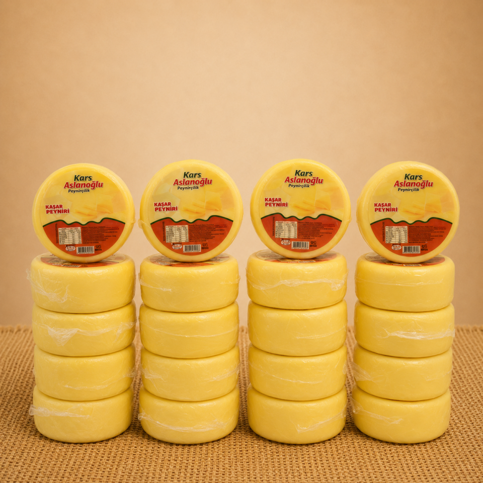 KARS TAZE KAŞAR PEYNİRİ ŞİRDEN MAYALI 1 kg 20'li paket
