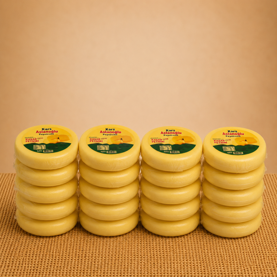 KARS MALAKAN GÖBEK KAŞAR PEYNİRİ ŞİRDEN MAYALI 1 KG 20'li paket
