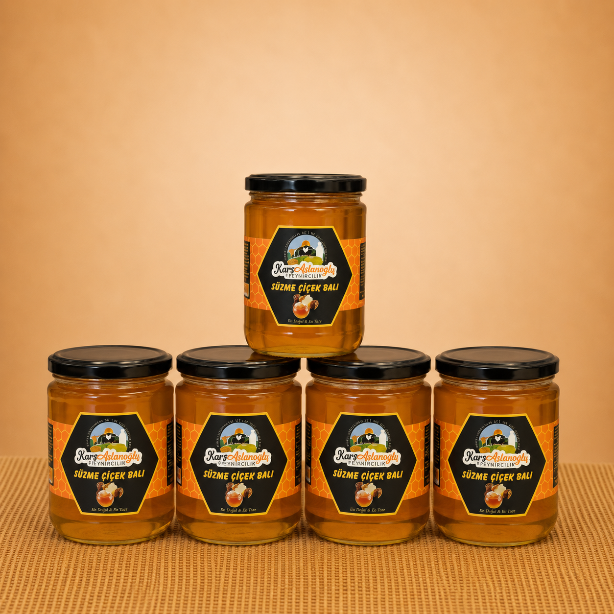 KARS SAF SÜZME ÇİÇEK BAL 1 KG 5'li paket