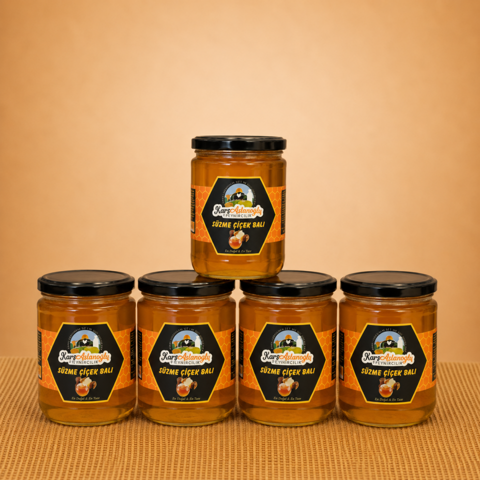 KARS SAF SÜZME ÇİÇEK BAL 1 KG 5'li paket